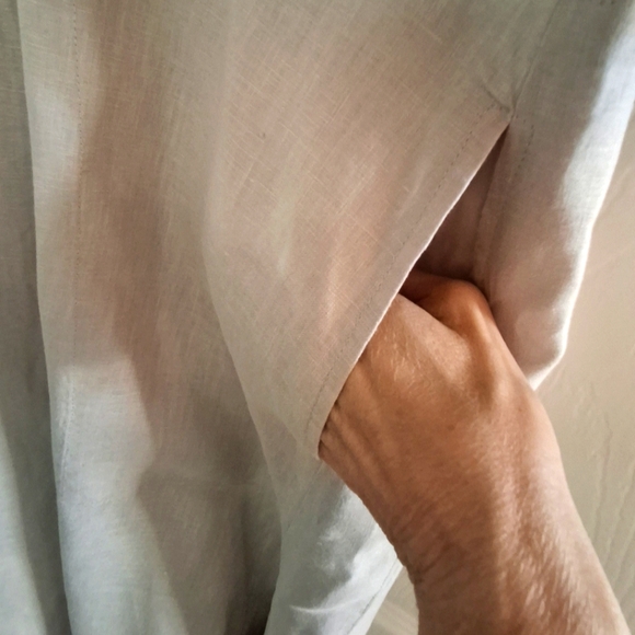 Johnny Was Calme Linen V‑Neck Kaftan Midi Dress NWOT size medium - Picture 8 of 13